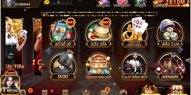 Nhiều thể loại casino khác nhau cho bạn lựa chọn tại bàn casino Twin68