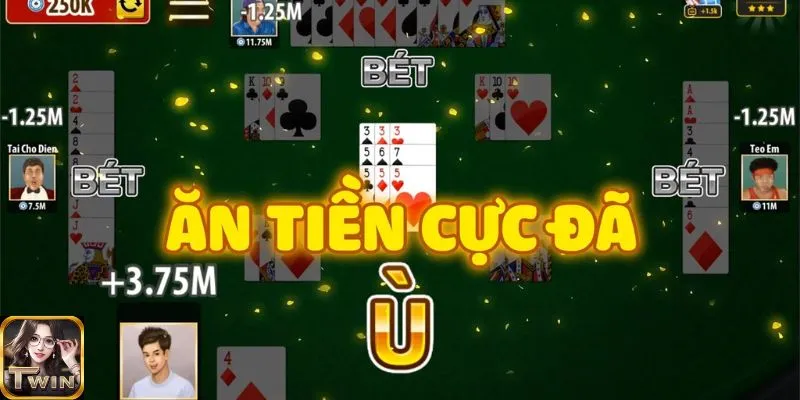 Thao tác thực hiện chơi Mậu binh tại Twin đơn giản